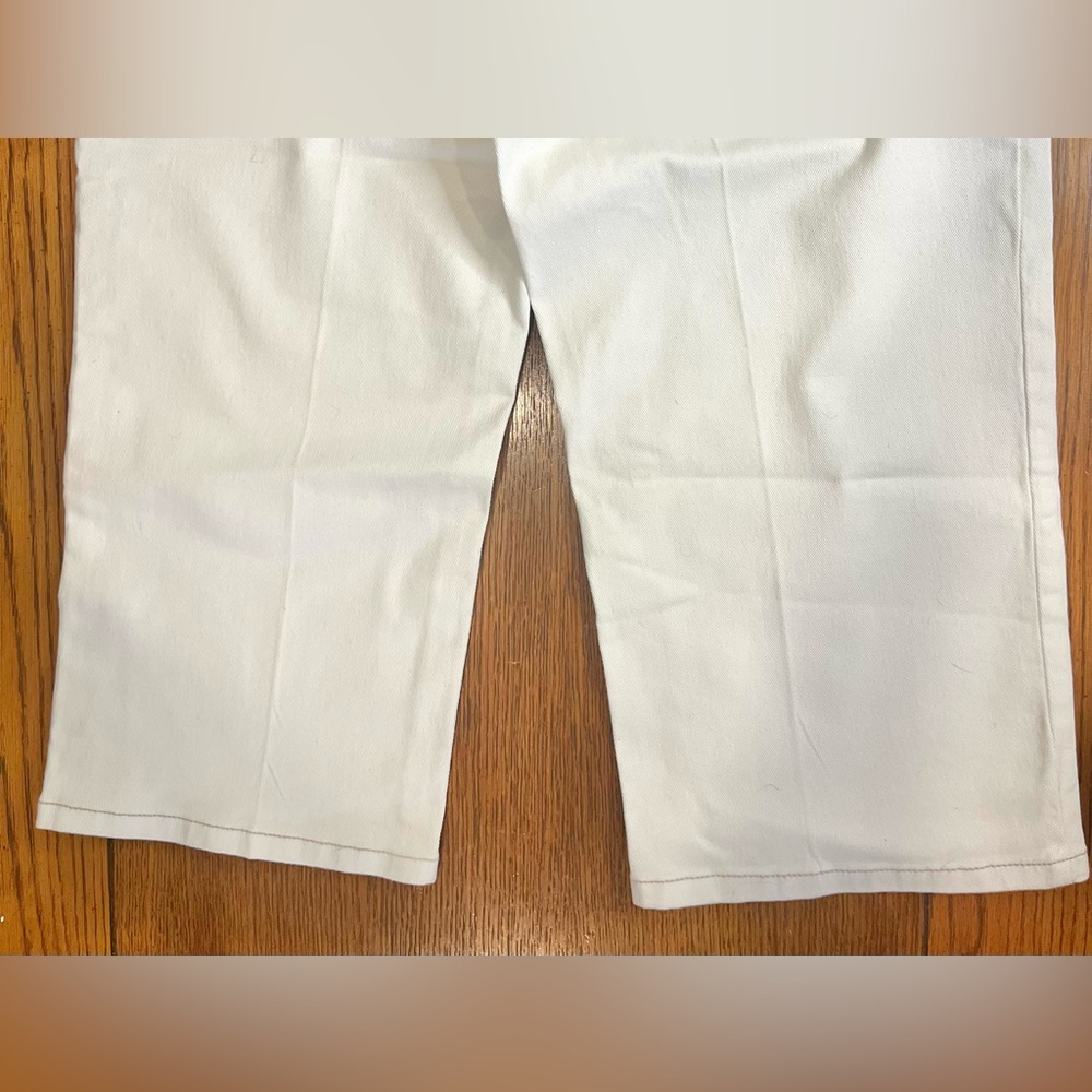 Axcess Stretch Relaxed Fit Cropped Denim Jeans Cotton White Size 16 - Picture 5 of 11